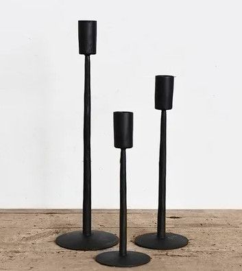 Simple Black Candle Holder