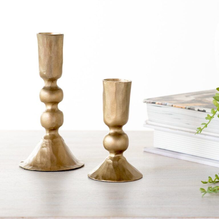 Gold Ball SM Candle Holder 