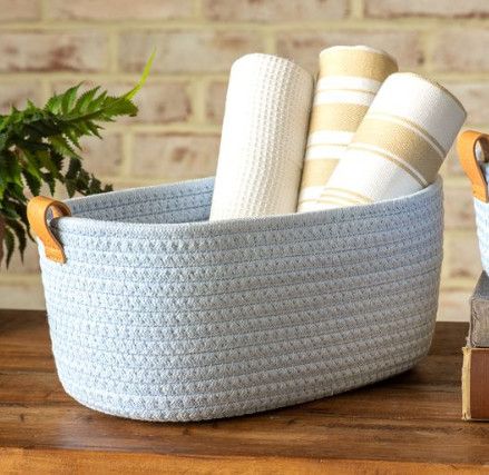 12" Large Cloud Blue Basket
