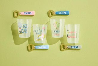 Tennis and Golf Party Cup and Opener