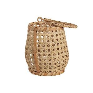Cane Woven Lantern with Handle