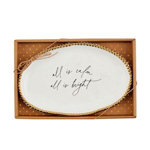All Is Calm Sentiment Plate