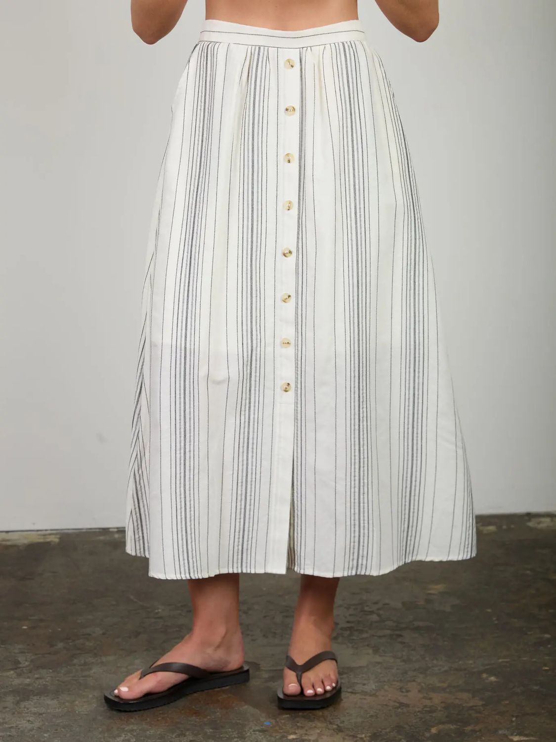 Striped Midi Skirt
