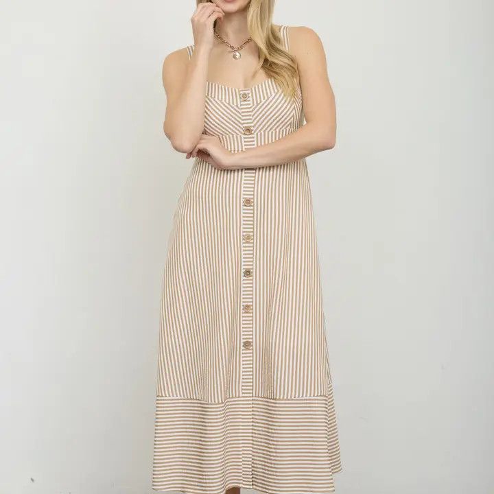 Striped Button Down Dress