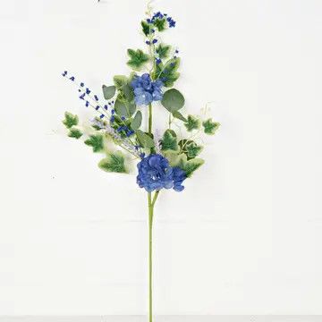 24 in Blue Hydrangea Garden Spray