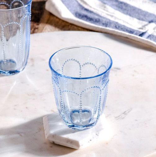 4.25" Blue Deco Glass