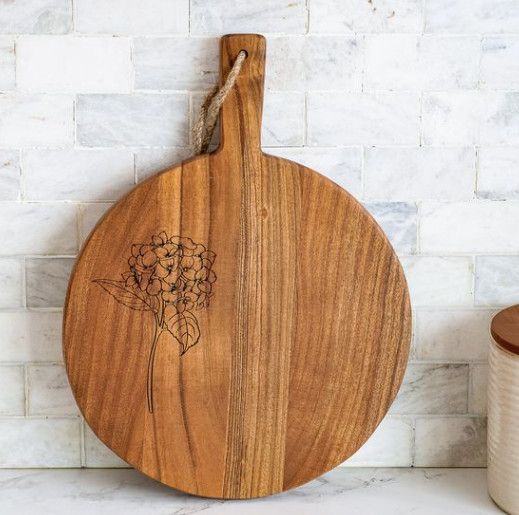 12" Hydrangea Serving Board
