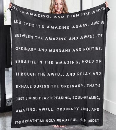 60"x 50" Life Is Amazing Luxe Throw
