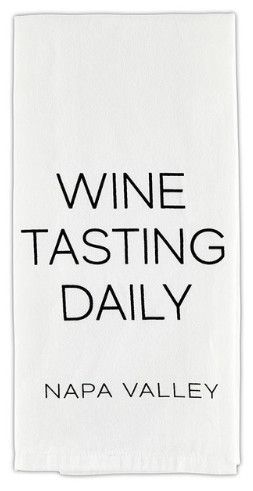 Wine Tasting Daily Tea Towel