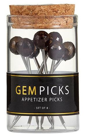 Black Appetizer Picks, Set of 8