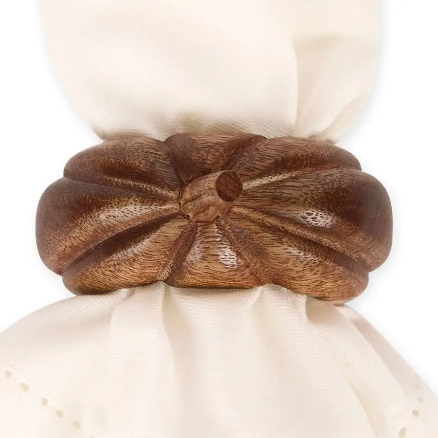 Wood Pumpkin Napkin Ring