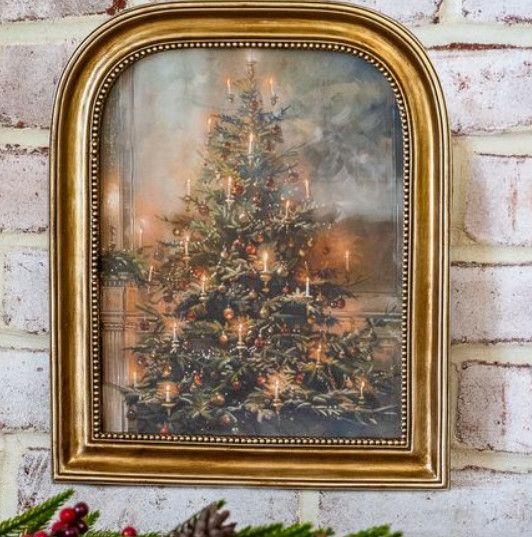 12" Gold Christmas Frame