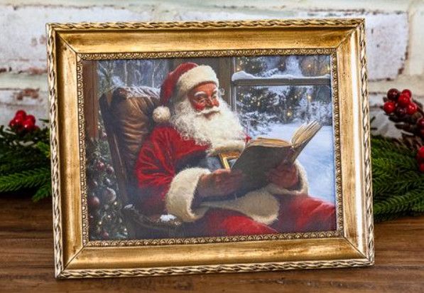 6" Gold Santa Frame