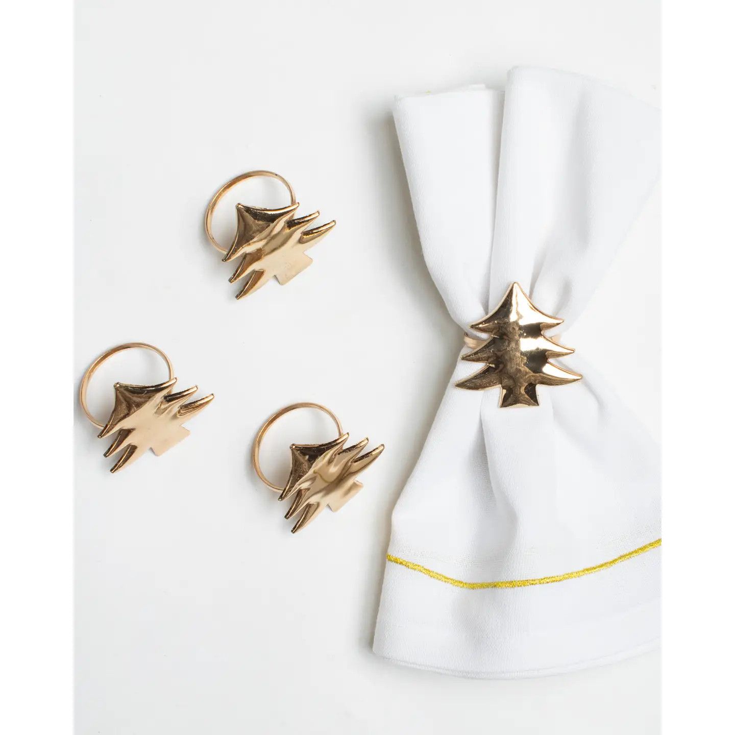Set (4) Tree Napkin Rings