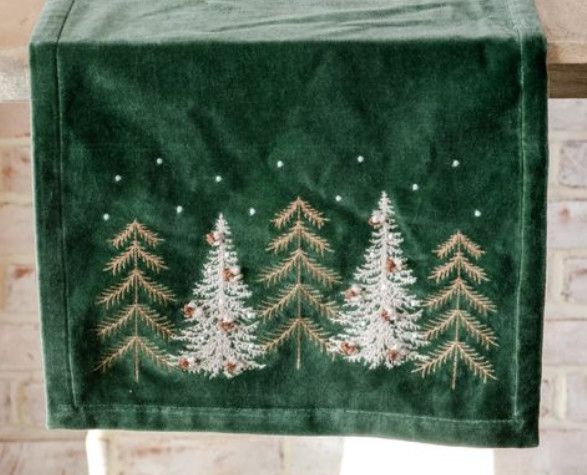 72" Velvet Trees Runner