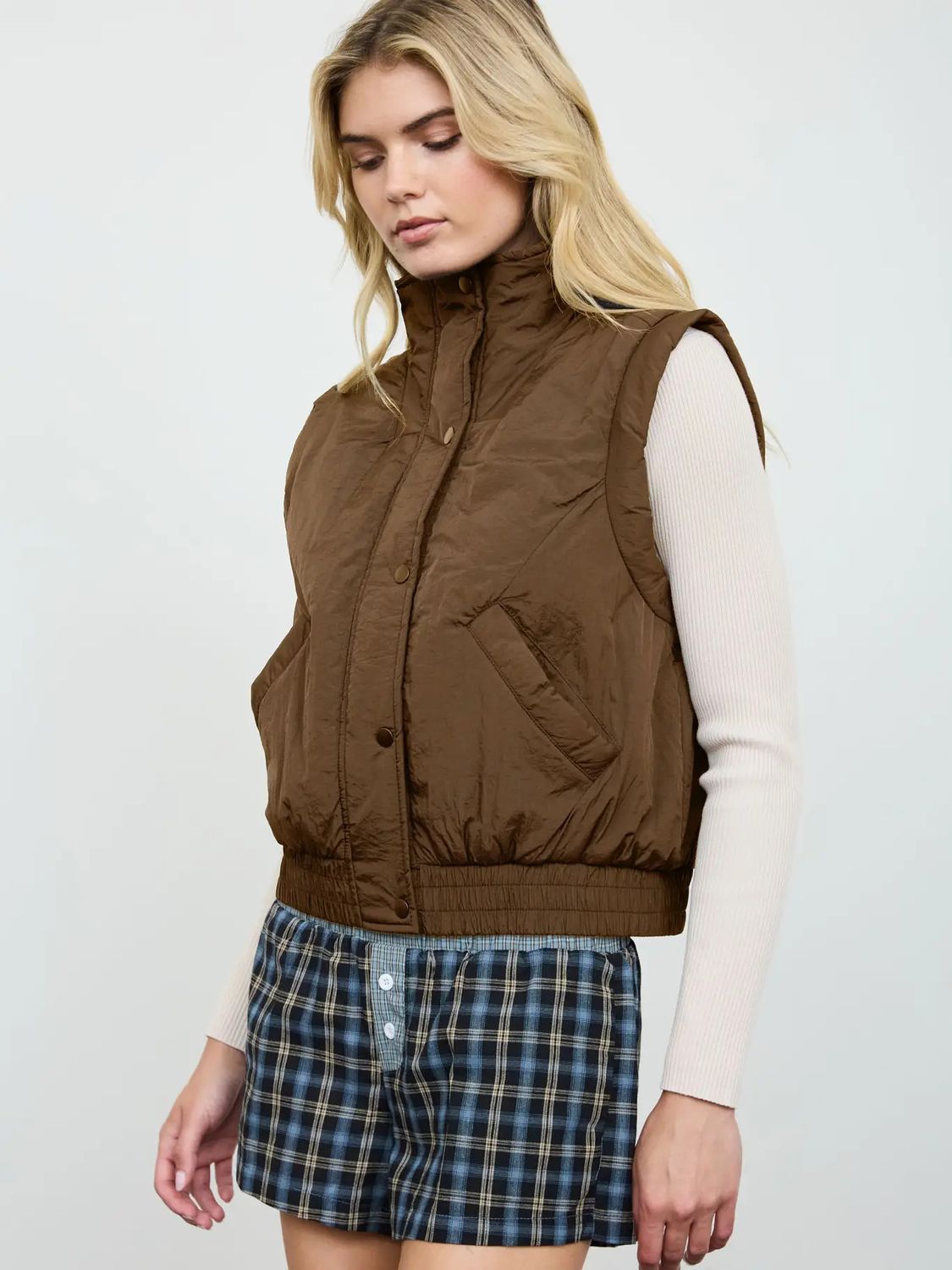 Brown Puffer Vest