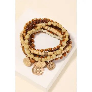 Mixed Tones Beaded Bracelet Set