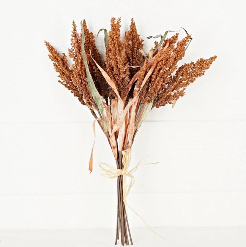 16in Rustic Dark Orange Heather Bush