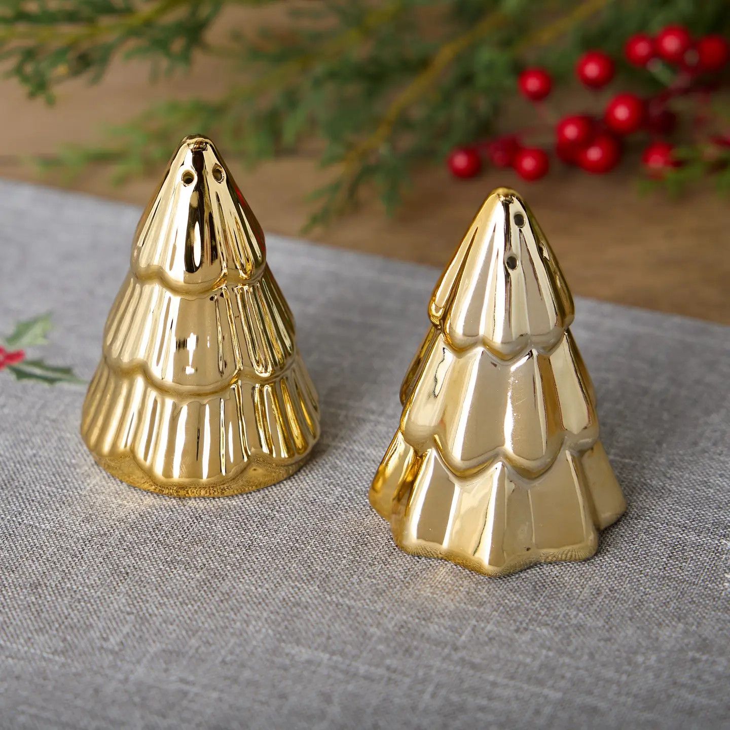 Gold Trees Salt &amp; Pepper Set