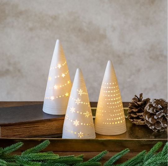5" Ceramic LED Trees Assorted