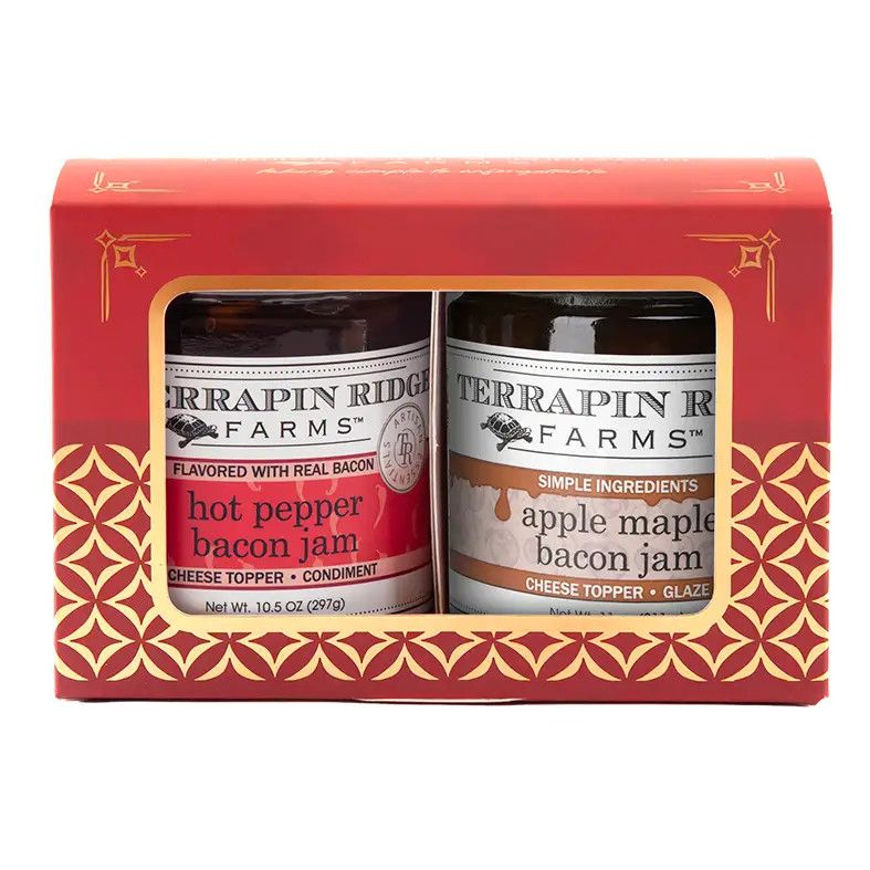 2 Pack - Hot Pepper Bacon Jam &amp; Apple Maple Bacon Jam