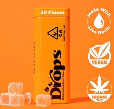 Drops Creative Gummies | Orange-Sativa | 100mg D9