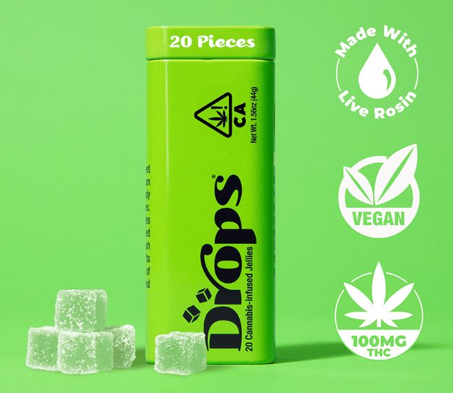 Drops Balanced Gummies | Lime-Hybrid | 100mg D9