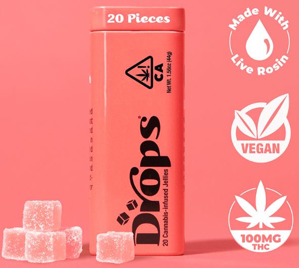 Drops Chill Gummies | Watermelon-Indica | 100mg D9
