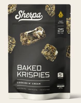 Sherpa Baked Krispies- Cookies n Cream | 25mg D9