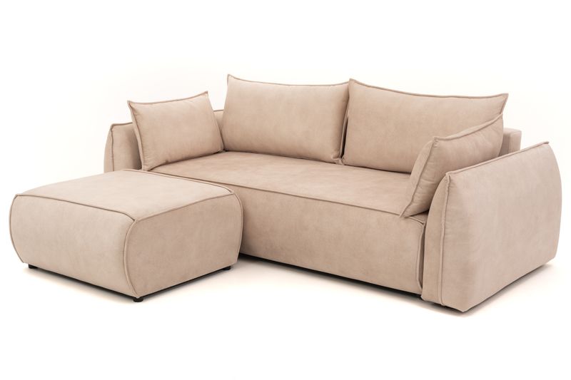 Slaapbank Lukas met poef