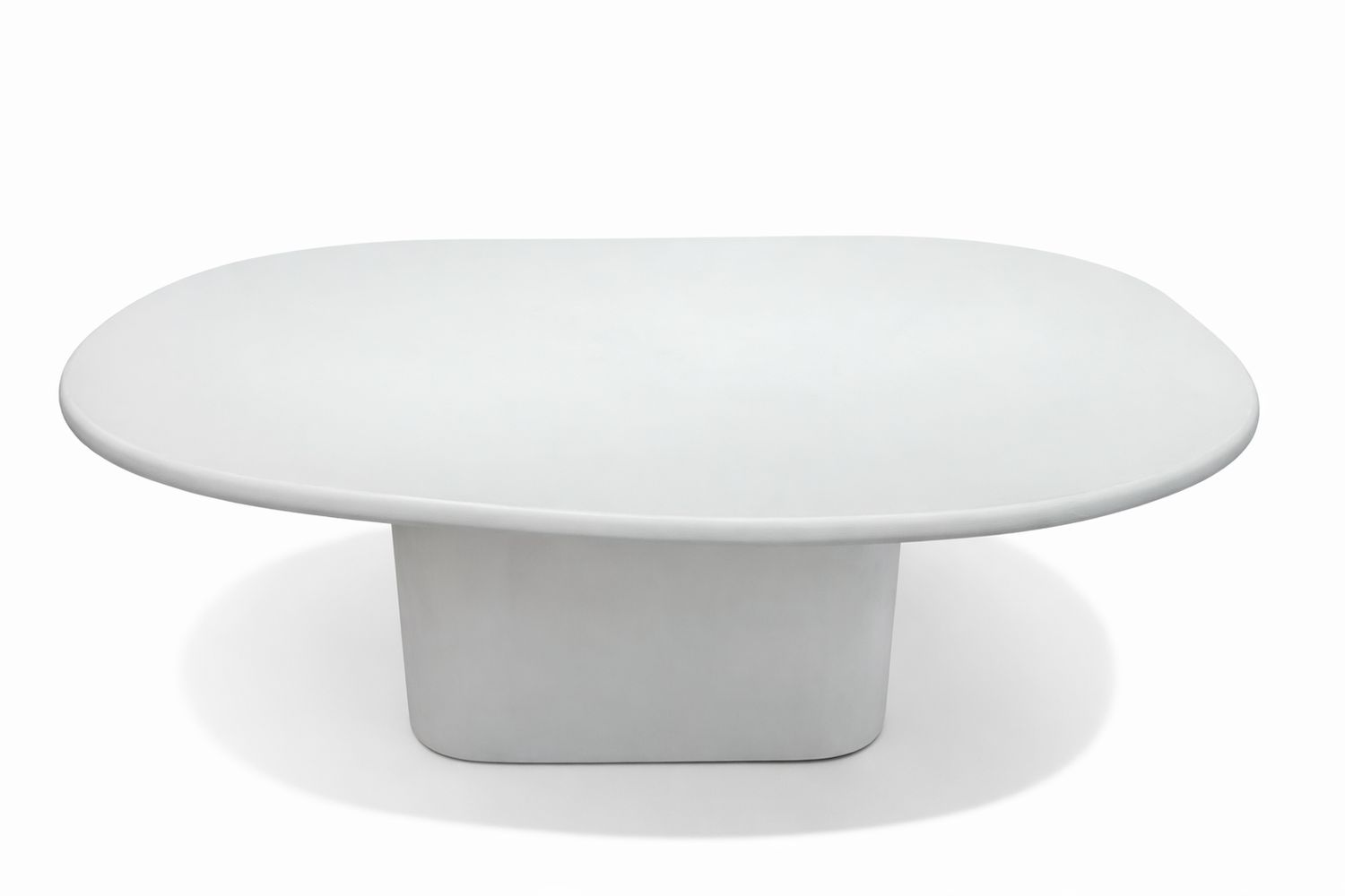Eettafel keivorm microcement White Pearl