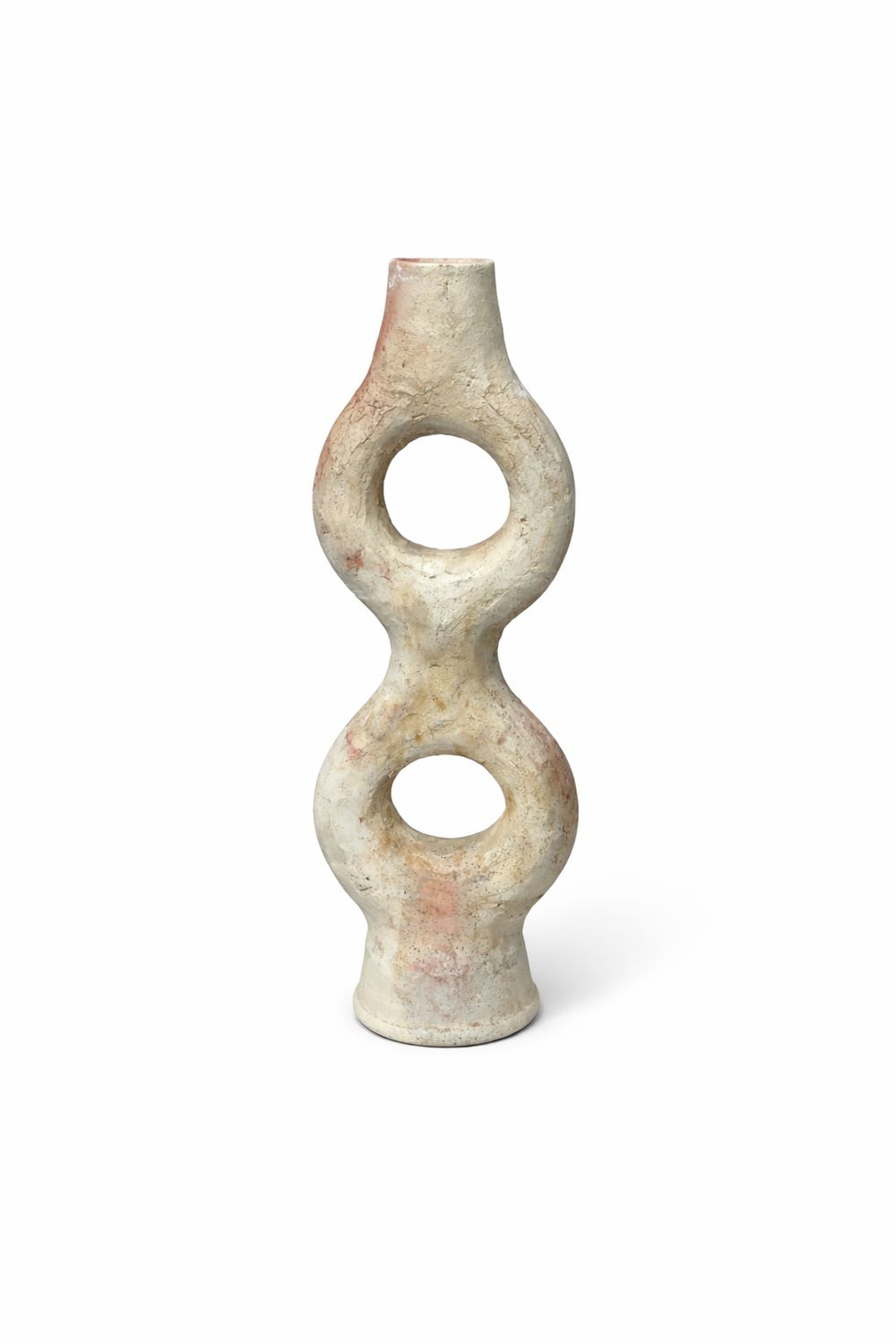 Sculpturale abstrace vaas chalk white