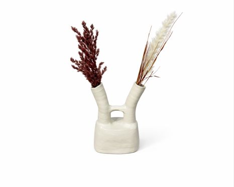 Abstracte twin-neck vaas