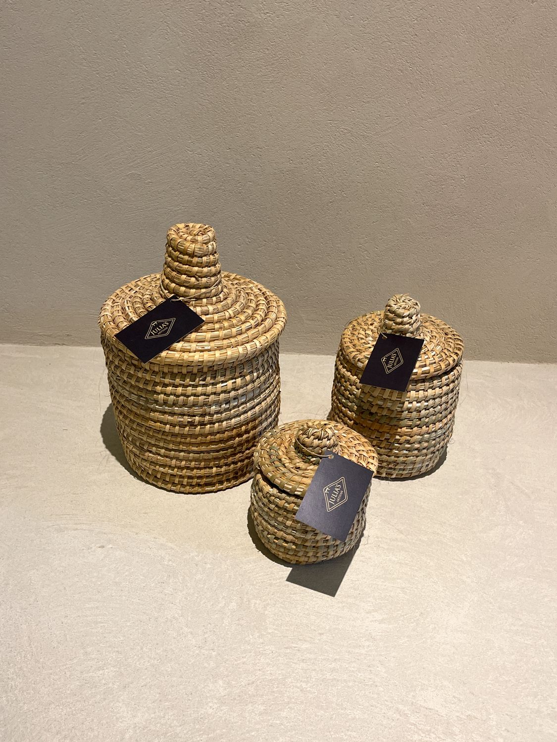 Mandjes met deksel Small set van 3