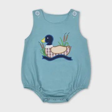 Duck Embroidery Baby Boys Romper