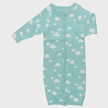 Pattern Print Baby Snaps Gown