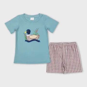 Duck Embroidery Boys Set