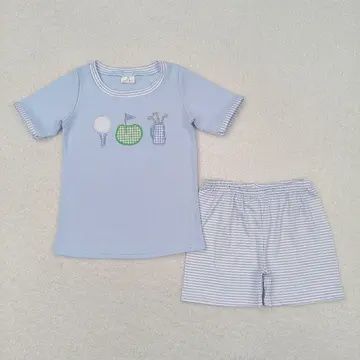Boys Golf Sibling Shorts Set