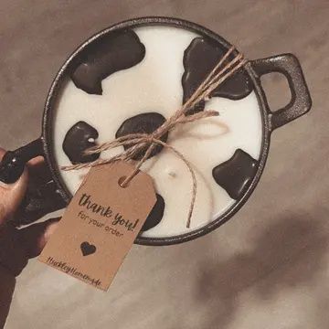Cow Cast Iron Skillet Soy Candle