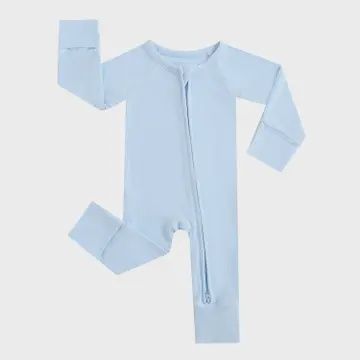 Zippered Baby Romper, Colour: Dewdrop, Size: Preemie