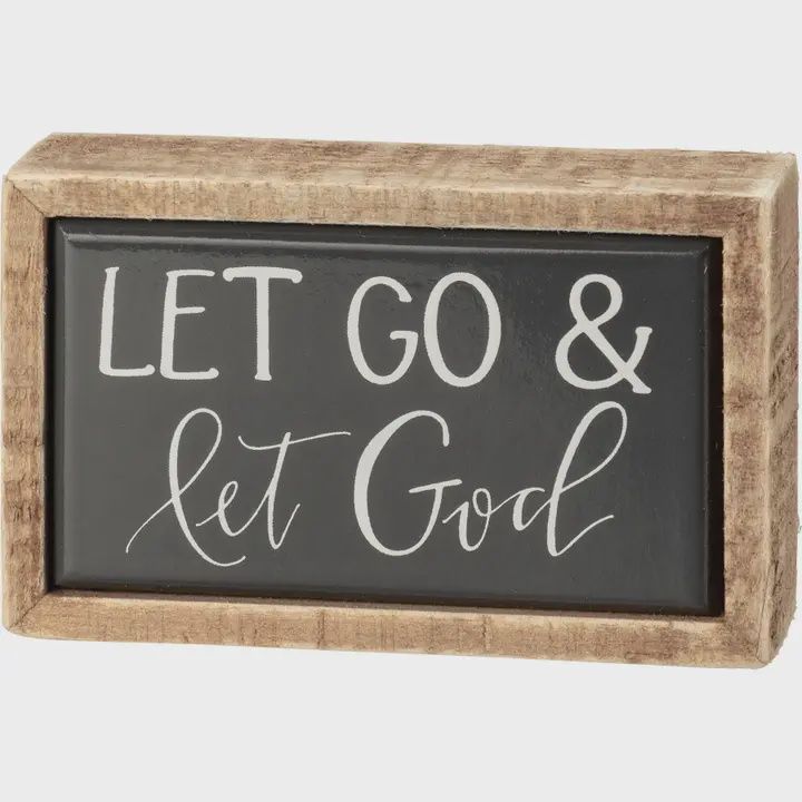 Let Go &amp; Let God Box Sign Mini