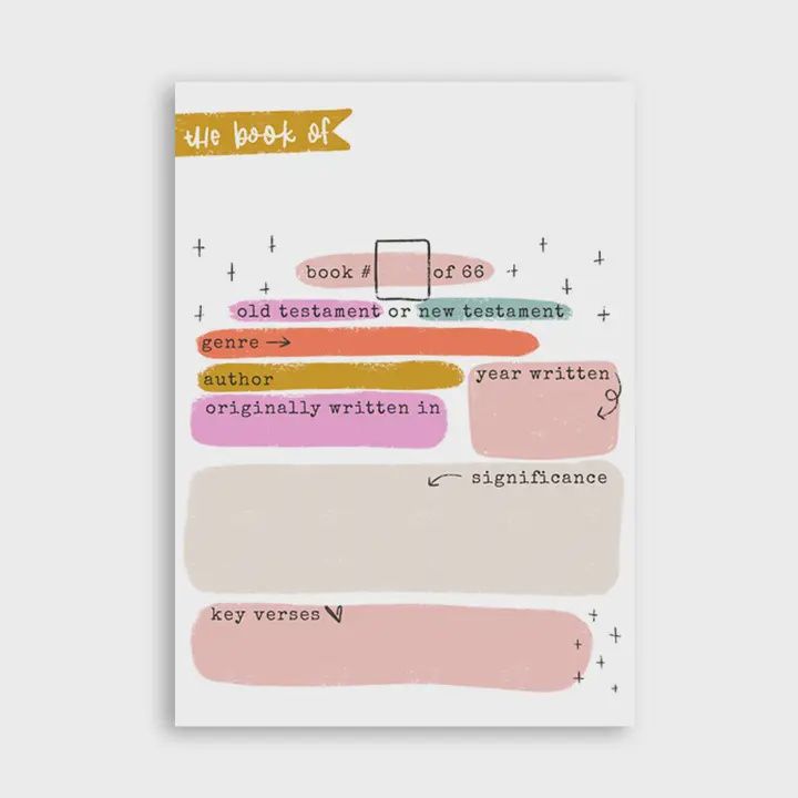 Books of the Bible fill in Notepad
