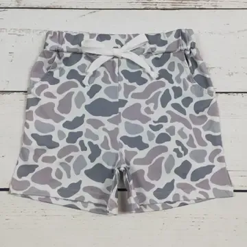 Boys Camouflage Shorts - Gray Printed