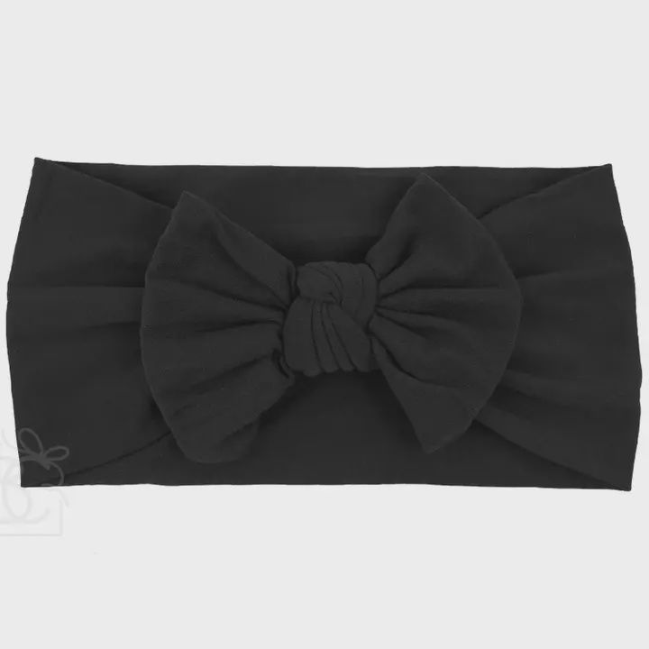 Wide Pantyhose Headband w/Knot, Colour: Black