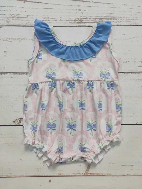 Pink &amp; Blue Flower Printed Baby Bubble