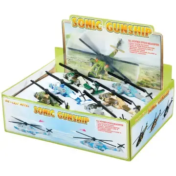 Sonic Gunship Pull Back Helicopter
