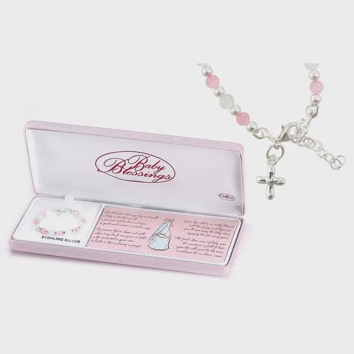 Baby Blessings Bracelet Pink/White
