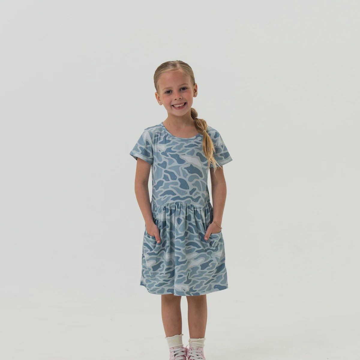 Youth Moxie Dress, Design: Seaside Camo, Size: 2T
