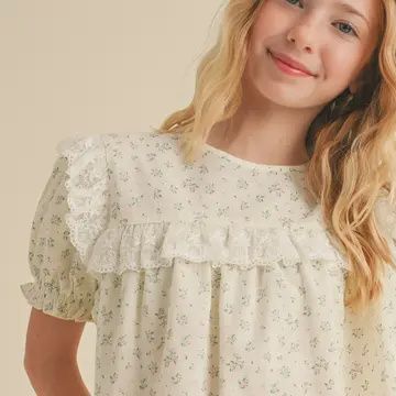 Tween Girls Flowy Floral Top