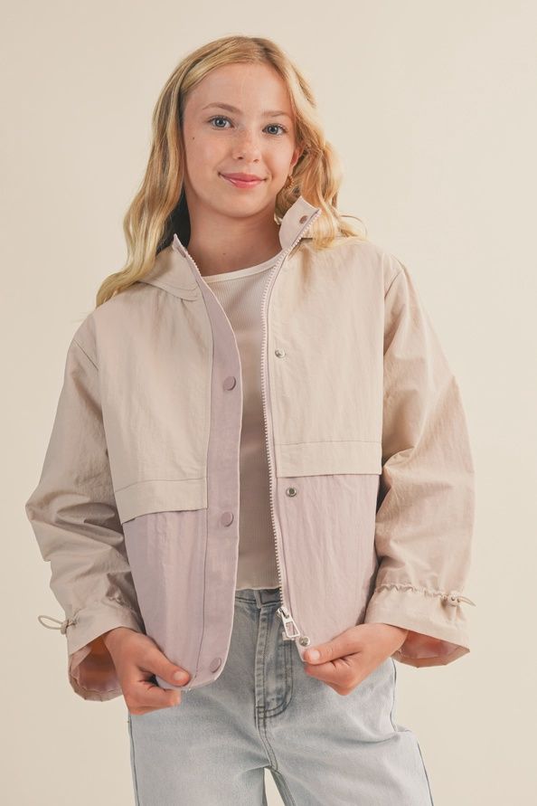 Tween Girls Hooded Wind Breaker Hooded